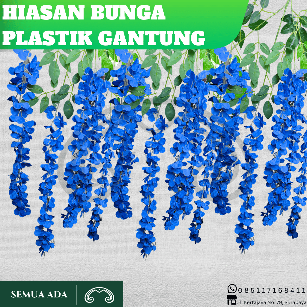 Hiasan Bunga Plastik Gantung