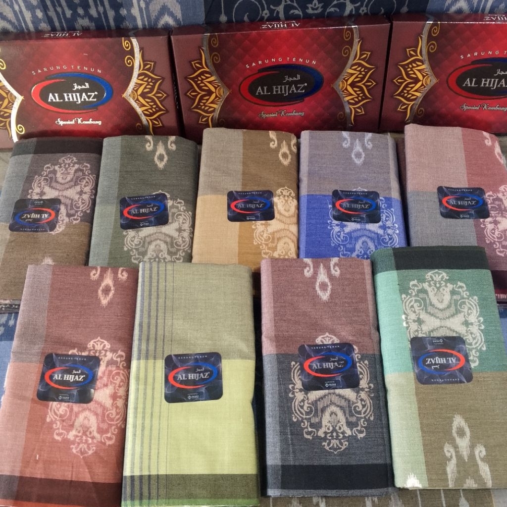 SARUNG TENUN AL HIJAZ SPECIAL KEMBANG BORNEO BENANG MERCERIZED Dan TETERON RAYON PRIA DEWASA / REMAJ