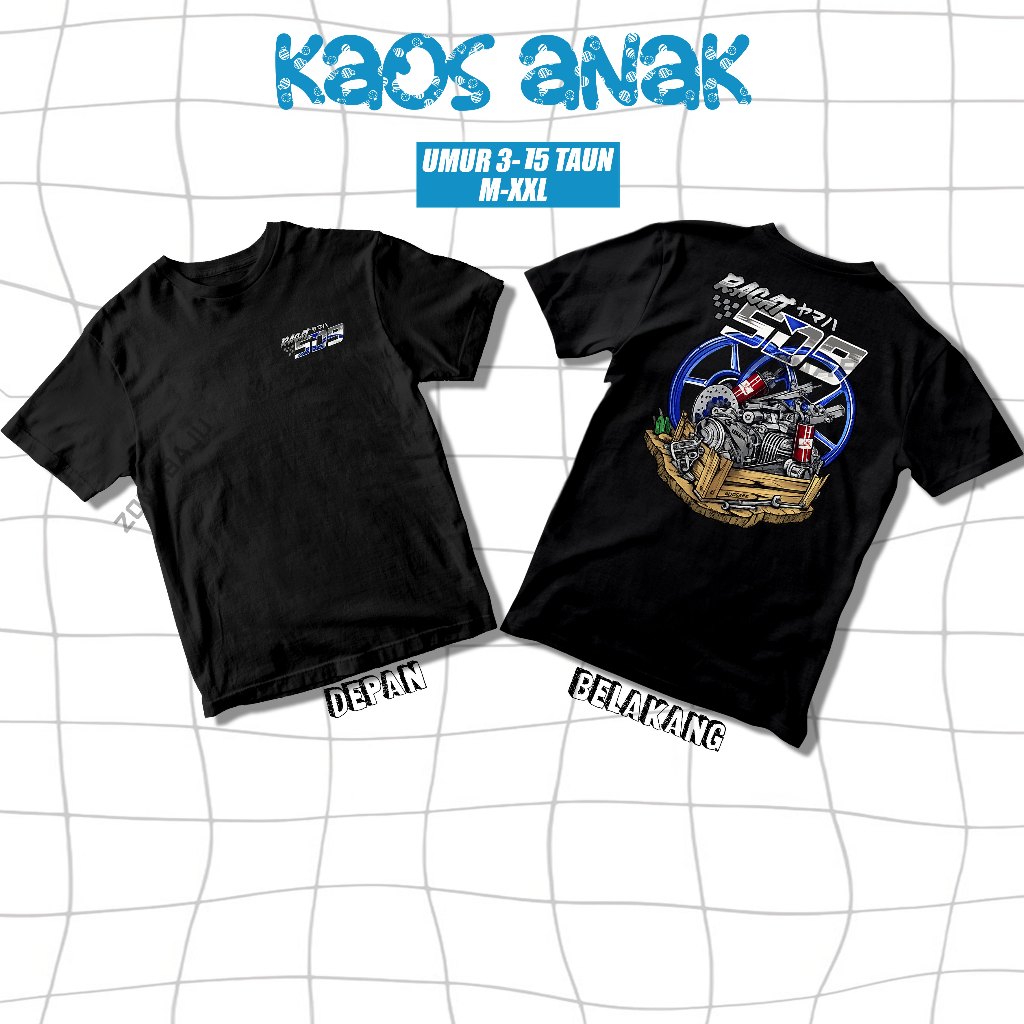 Baju ANAK Kaos Atasan Pria Cowok Ragat Motor 5D9 Gank Yamaha Vega Rr Zr Racing Distro Original