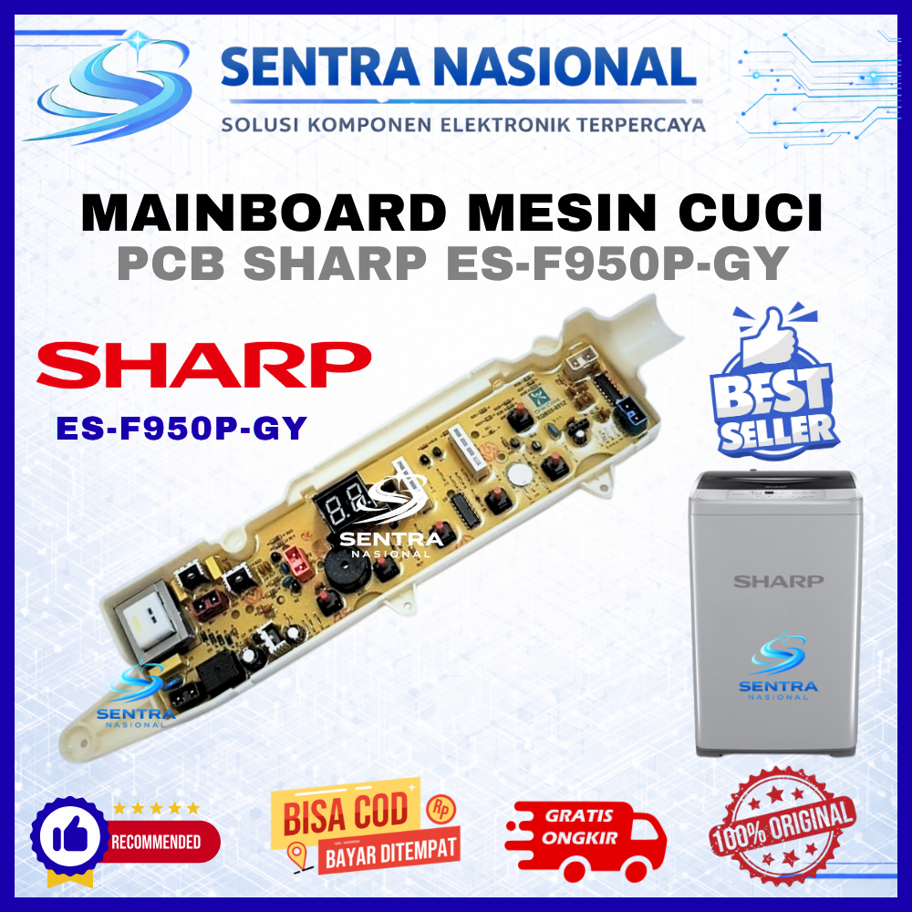 Sharp Modul PCB Mesin Cuci ES F950P GY ORGINAL | Mainboard Mesin Cuci Sharp ES-F950P-GY ASLI | PCB S