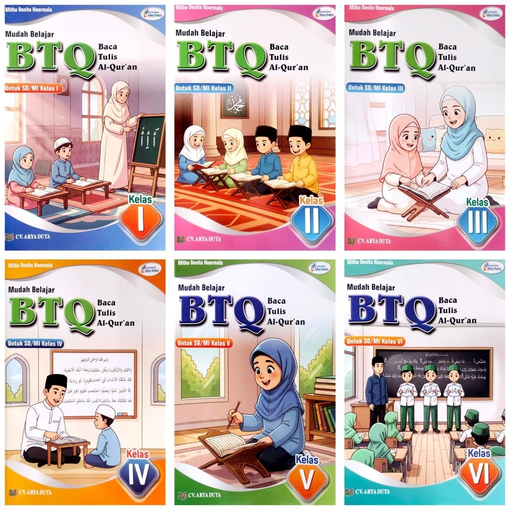 BTQ untuk SD/MI kelas 1-6 Merdeka Arya Duta