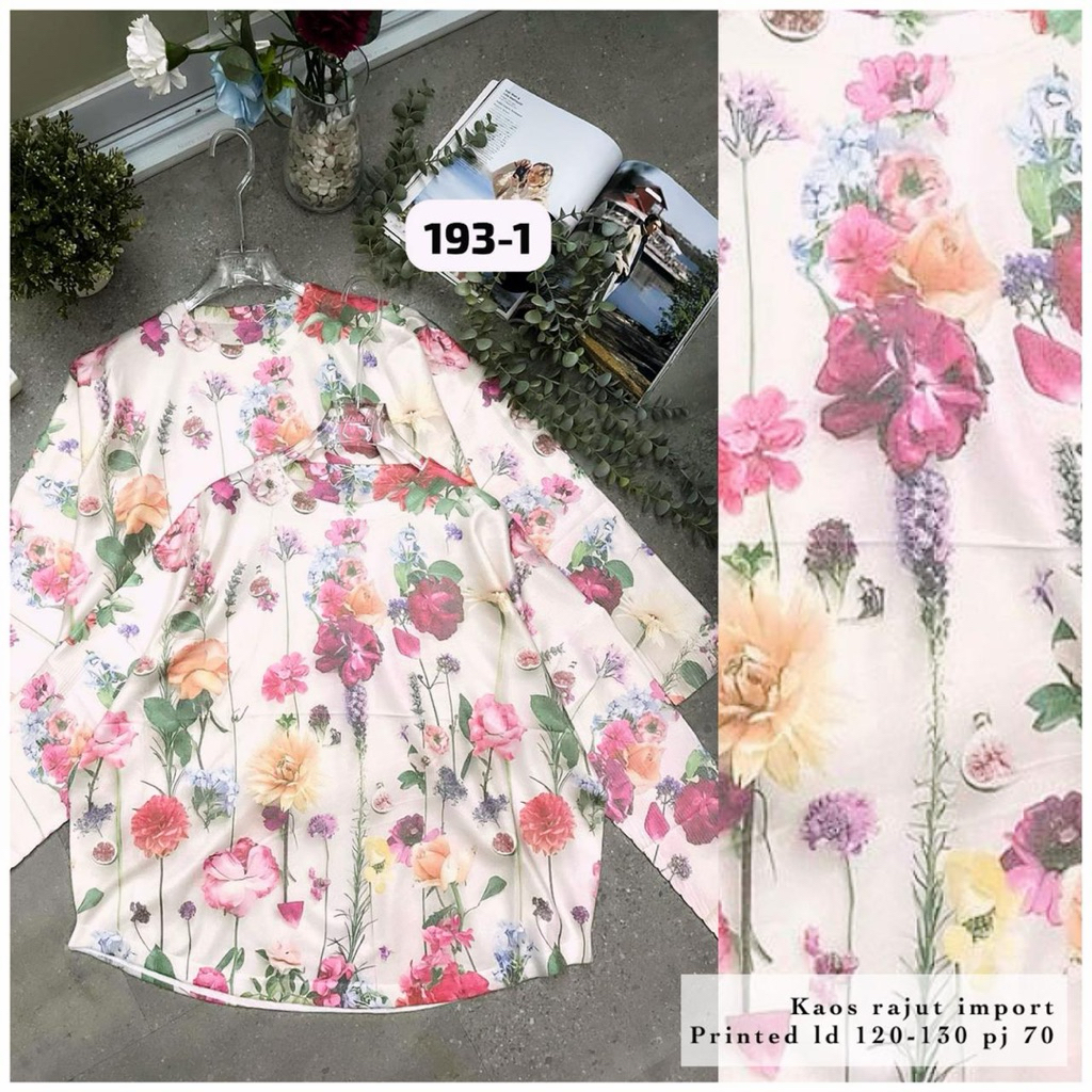 blus rajut motif bunga import ready 3 motif