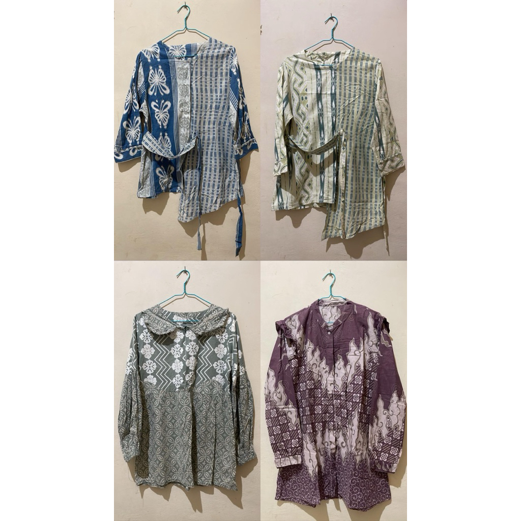 [PRELOVED] Batik kerja wanita modern (katun)