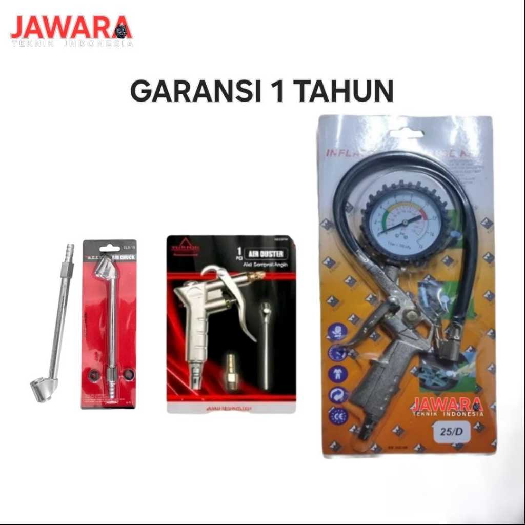 Paket alat kompresor semprotan angin - alat isi angin ban - alat ukur angin tekanan ban harga murah 