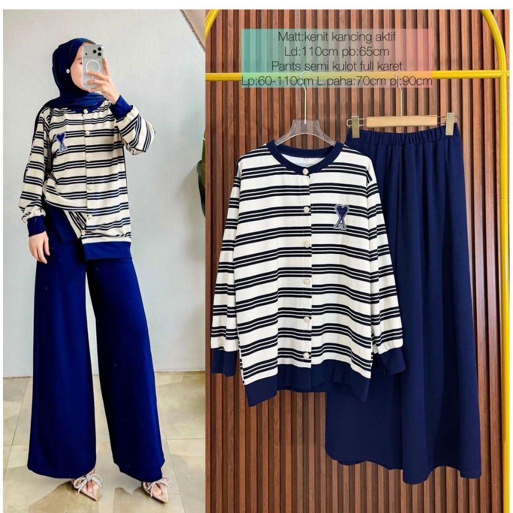 MINORY SET KNIT IMPORT / SETELAN WANITA CELANA KULOT JUMBO