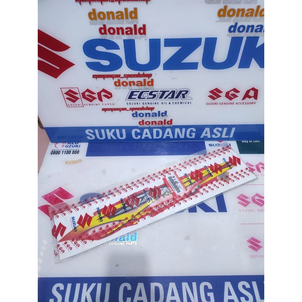 Striping Stripping List Body Suzuki Spin 125 model tahun 2006 Warna FuLL Merah Barang BARU Asli Orig