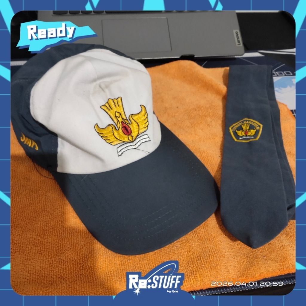 [1 SET] Topi SMA dan Dasi SMA Bordir