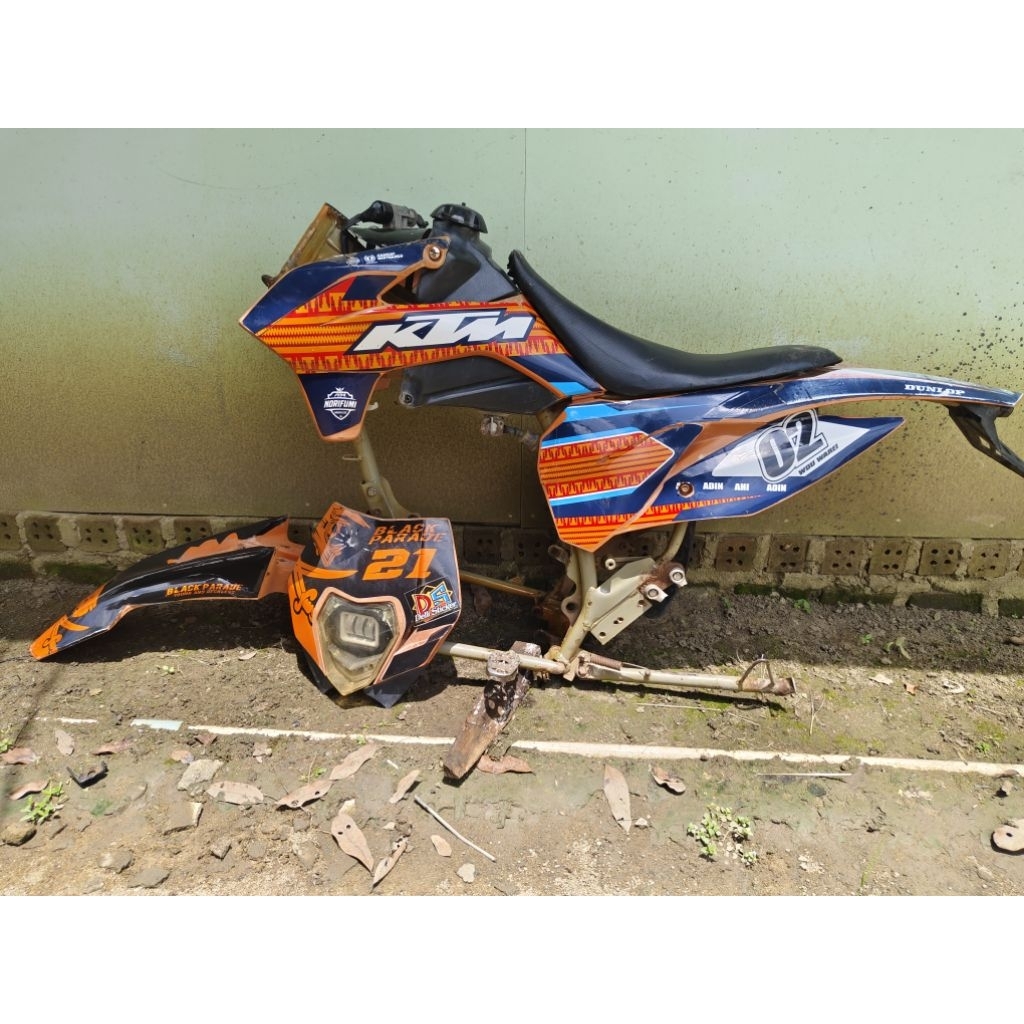 body set rangka trail model ktm pnp mesin tiger, megapro
