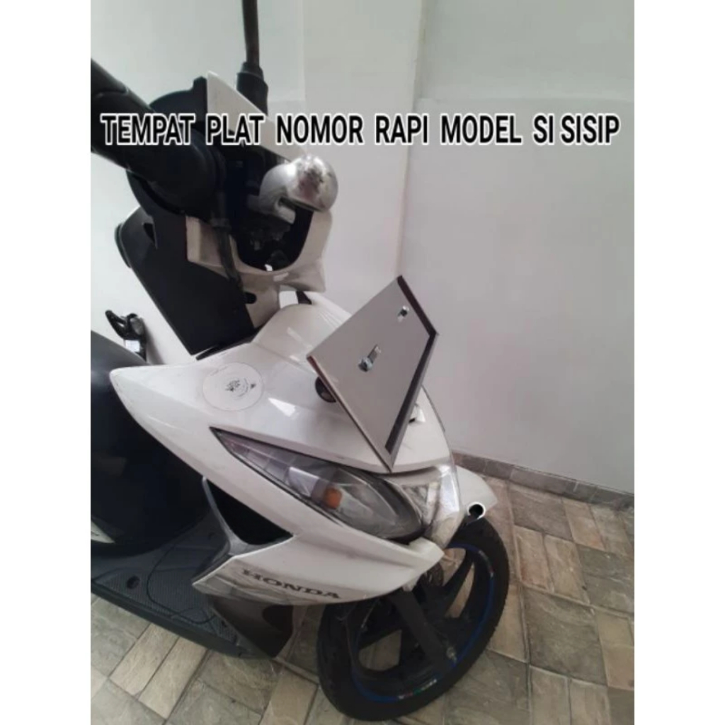 Cover Plat Nomor Motor Model Slip tatakan Plat Nomor Stainless Motor