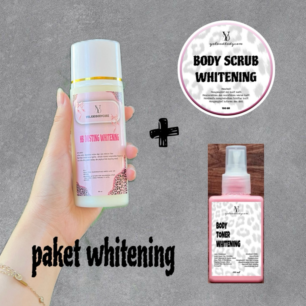 PAKET HB DOSTING + TONER+ LULUR ORI Whitening