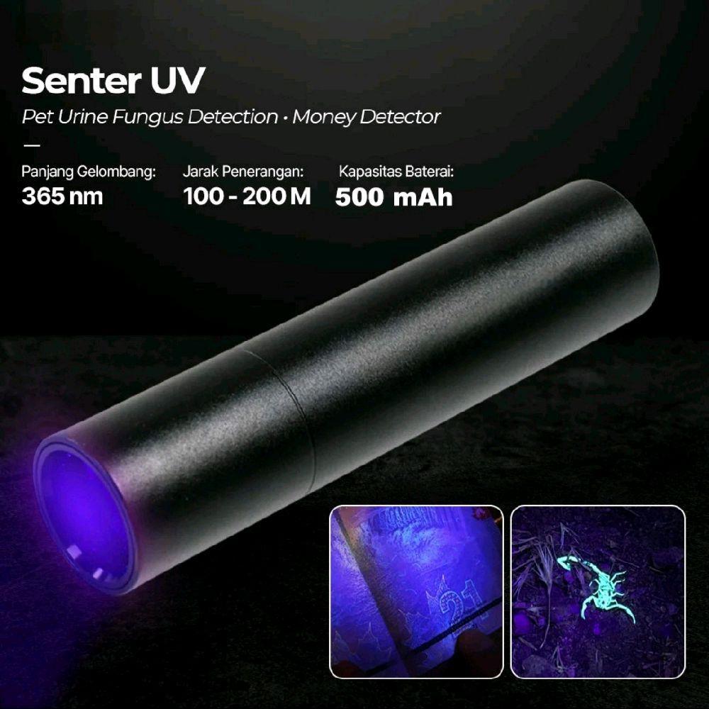 Senter UV LED Rechargeable ultraviolet untuk Assisthook - Metal Jig