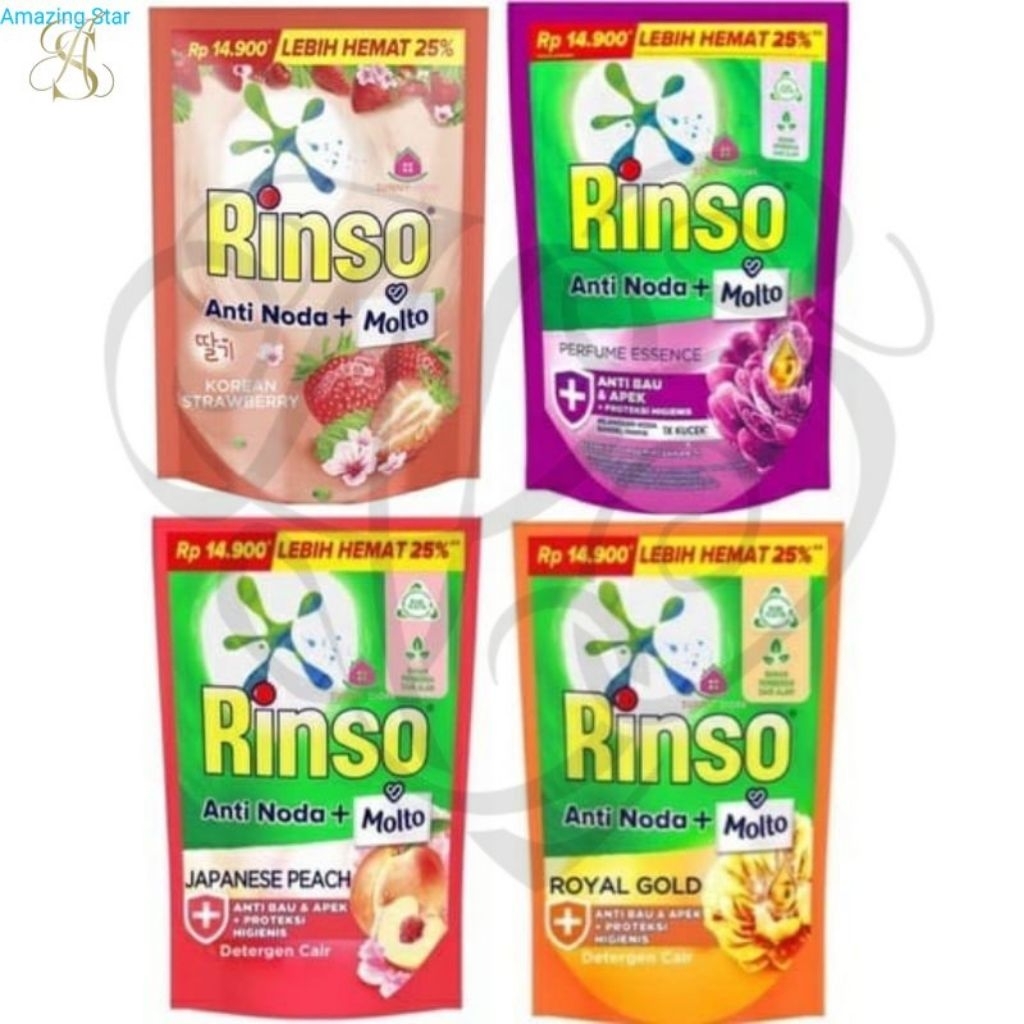 Rinso Deterjen Cair Refill 510ml Deterjen Rinso Liquid