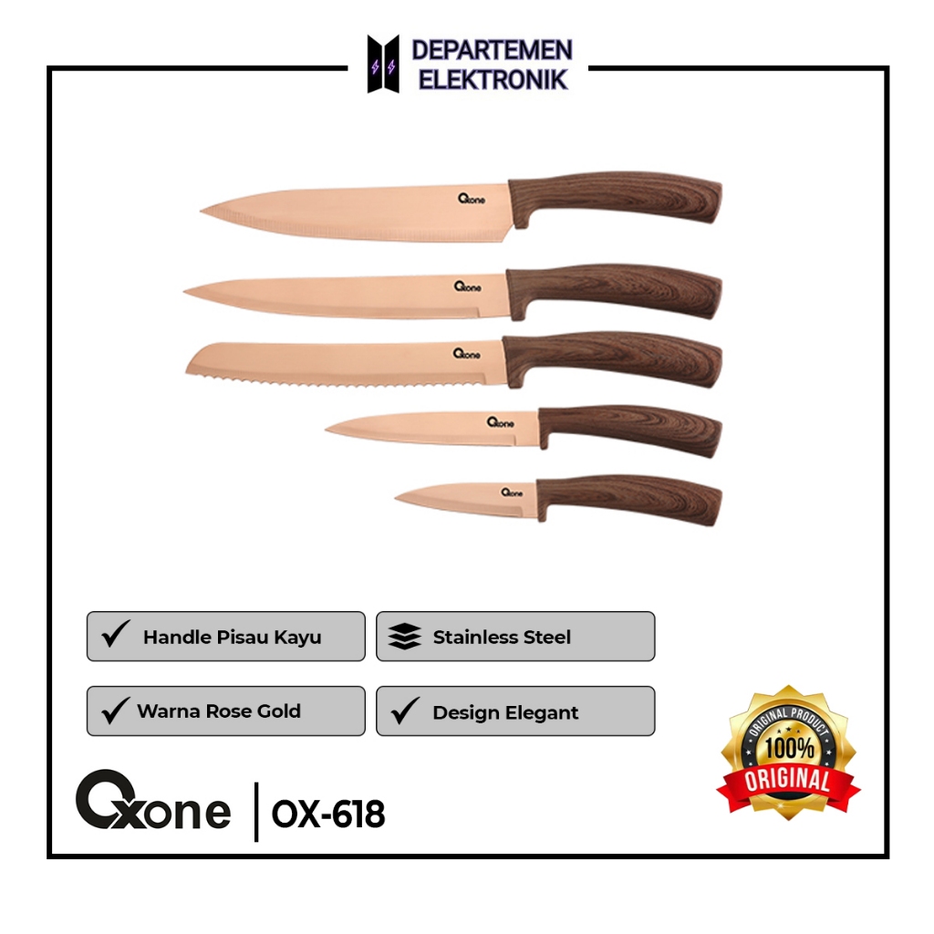 OXONE PISAU SET 5 PCS ROSEGOLD SET OX 618