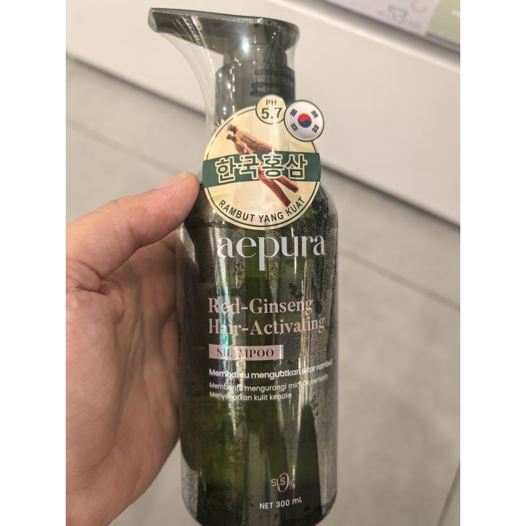 AEPURA RED GINSENG HAIR ACTIVATING SHAMPOO 300ML. SHAMPOO MENGURANGI MINYAK. SHAMPOO ANTI MINYAK. SH