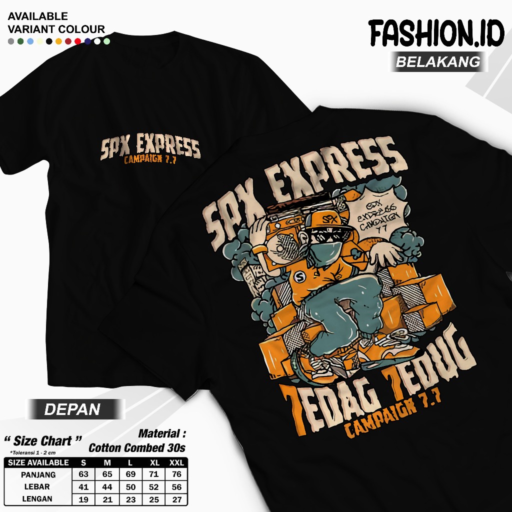 Baju kaos distro terbaru SPX Campaign 7.7 pria wanita