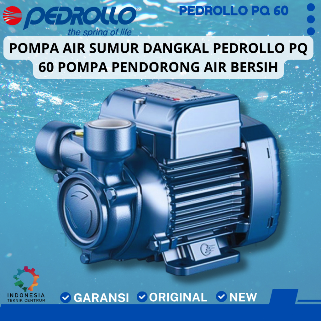 Pompa Air Sumur Dangkal Pedrollo PQ 60 Pompa Pendorong Air Bersih