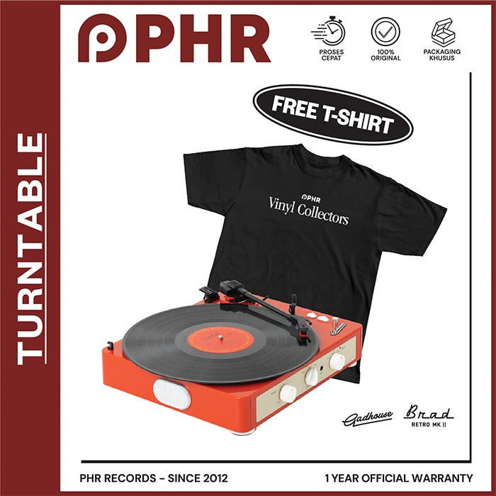 TURNTABLE GADHOUSE Brad - Vinyl Turntable Player (Pemutar Piringan Hitam)