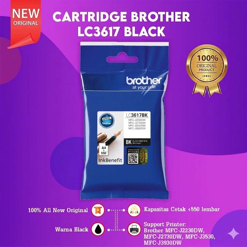 FixPrint Cartridge LC3617 Hanya Untuk Original MFC-J2230DW J2730DW J3530DW J3930DW