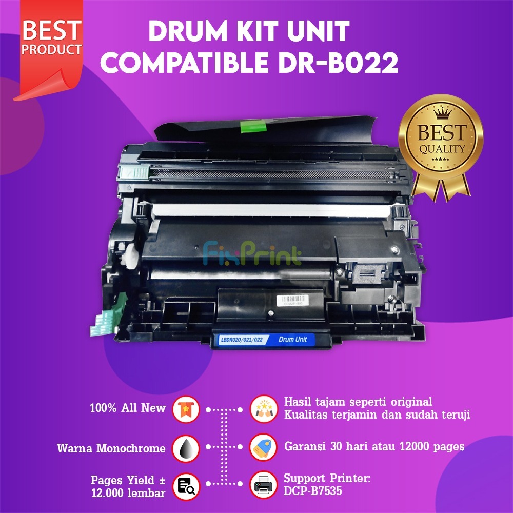 FixPrint Drum Unit  DR-B022 DR B022 Compatible for Printer Laserjet DCP-B7535DW Printer Bro DCP-B753