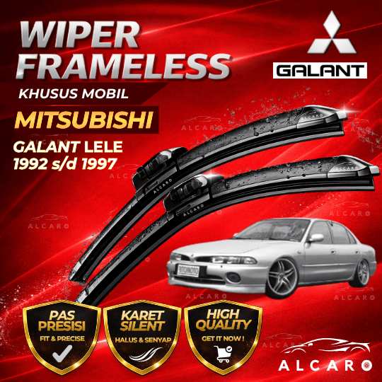 Alcaro Wiper Frameless GALANT LELE 1992 s/d 1997 Original Premium - Sapu Kaca GALANT Lele - Wiper GA