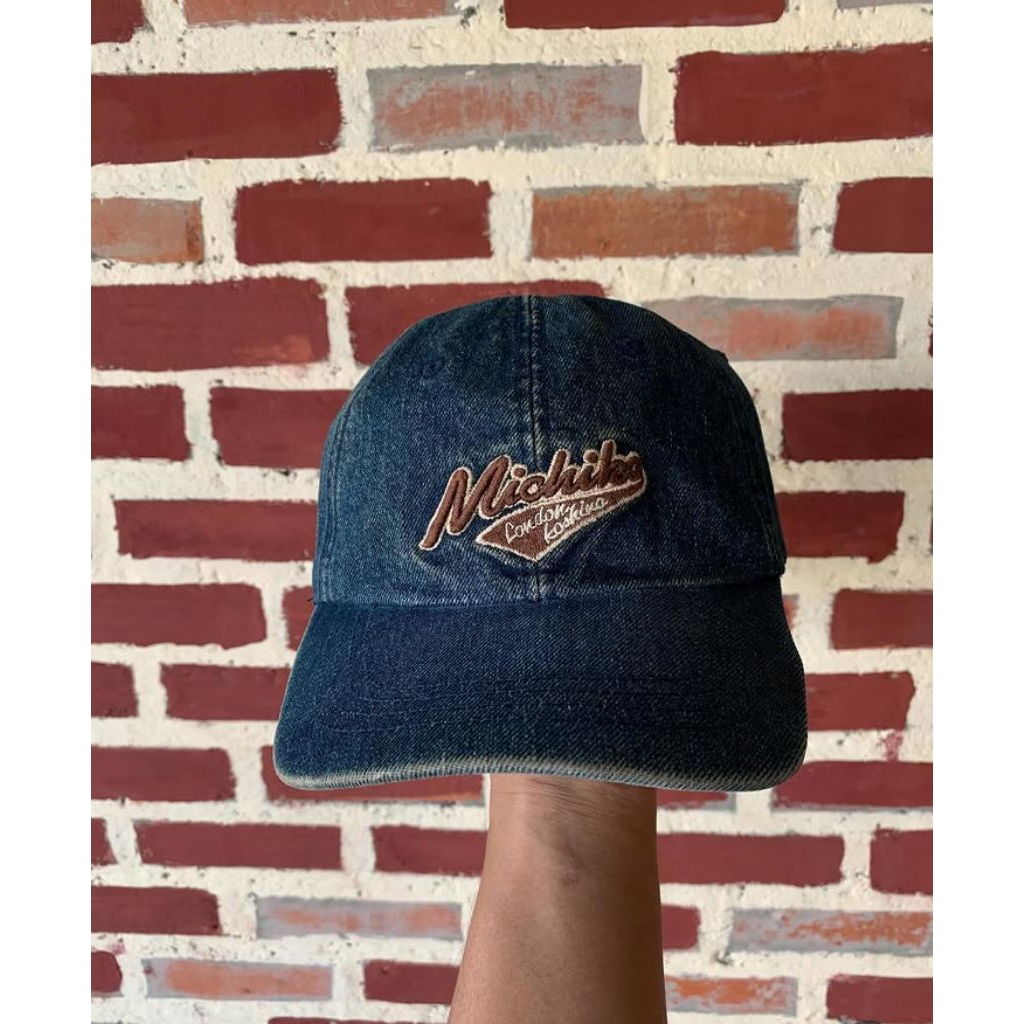 hat vtg Michiko London bahan jeans kaku