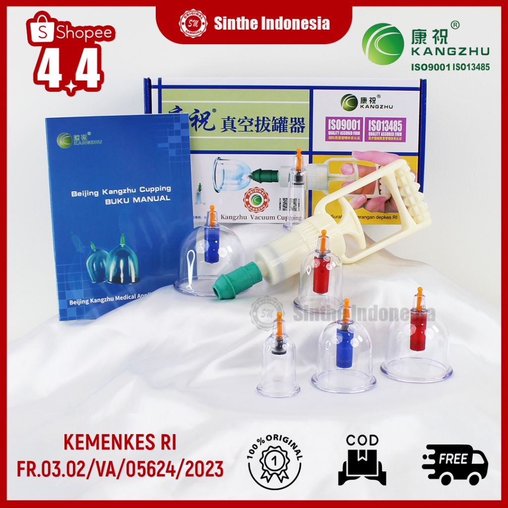 Alat bekam isi 6 pcs Kop Angin Kangzhu isi 6 Kop Bekam MURAH Berkualitas Original Tebal Kang Zhu
