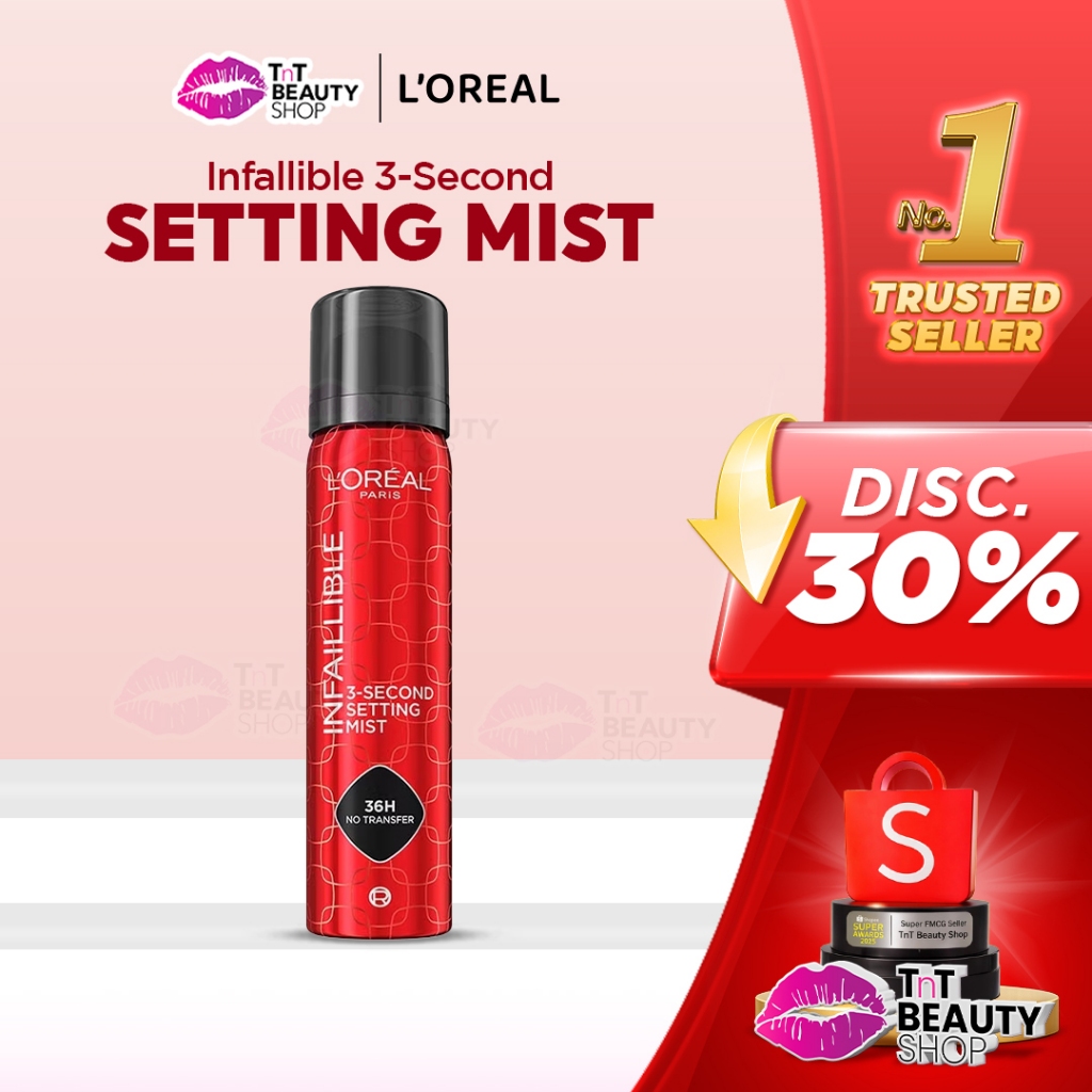 L'Oreal Paris Infaillible Setting Spray 3-Second Instant Lock Micro Fine Mist 36H Loreal TnT Beauty