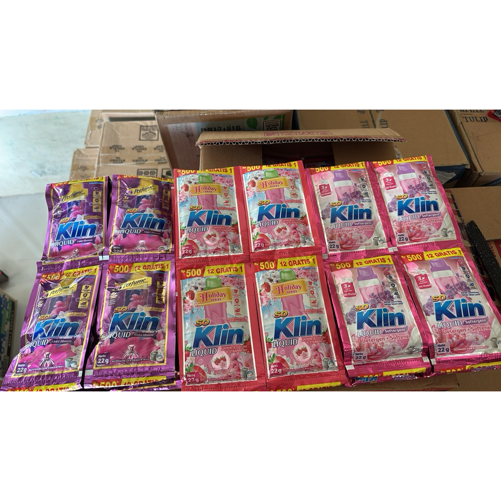 Deterjen Cair SOKLIN 500 an 6 Sachet.