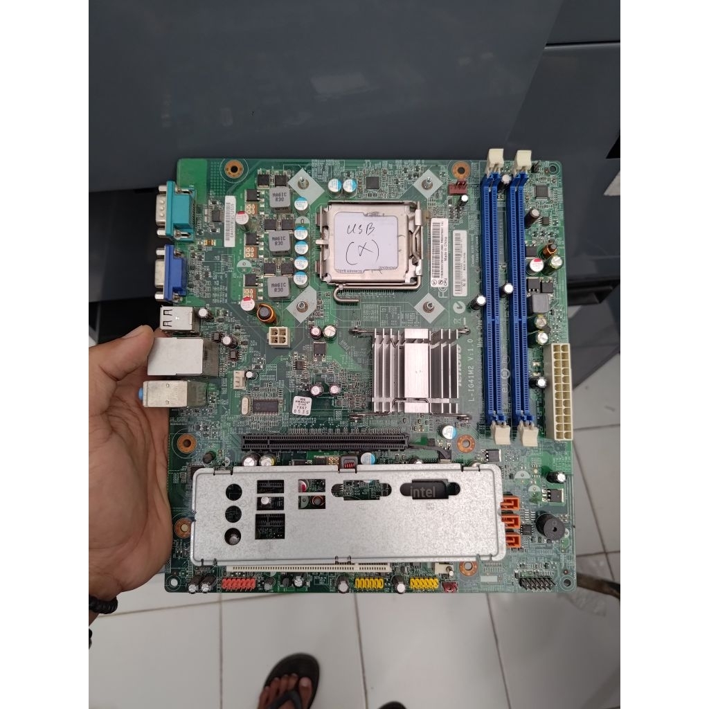 mobo lenovo g41 socket 775 ddr3 minus slot usb rusak 2 lobang