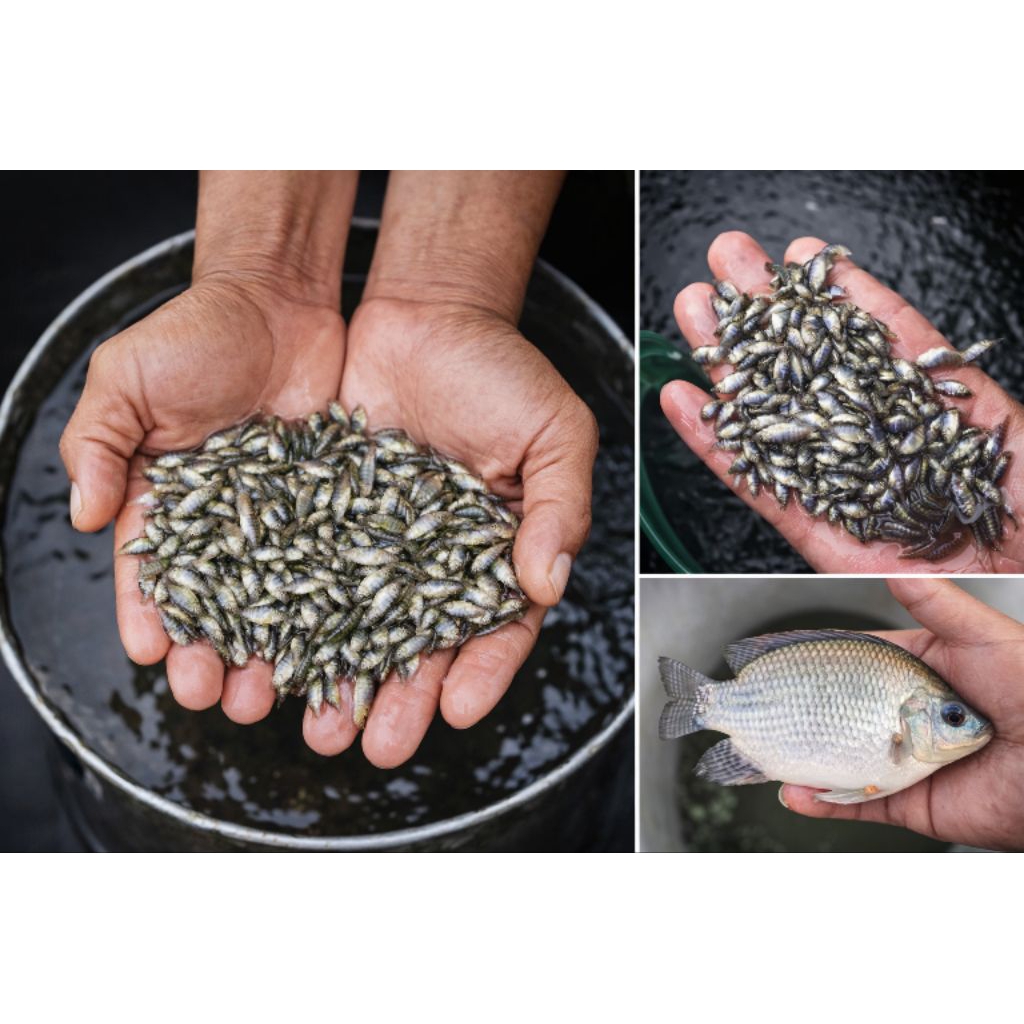 Bibit Ikan Nila Sakti Ukuran 1–2 cm 1000 ekor  Super Sehat & Aktif