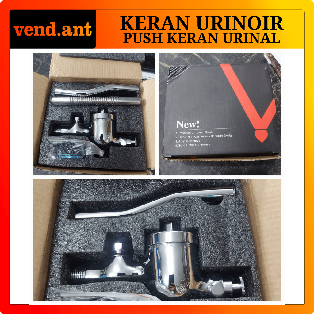 Keran Urinoir Push Keran Urinal Closet Berdiri Pria