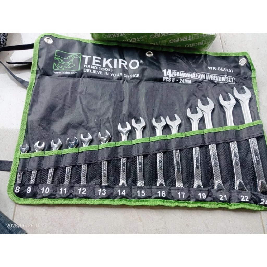 Tekiro Kunci ring pas set 8-32mm / ringpas 14pc / Kunci pas ring 8-32 TEKIRO