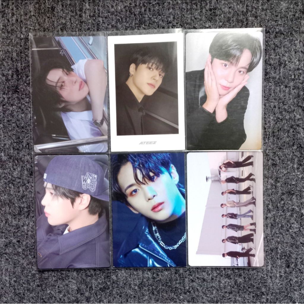 PHOTOCARD ATEEZ OFFICIAL MINGI WOOYOUNG JONGHO [Golden Hour Part 2&3, Zero Fever Part.3]