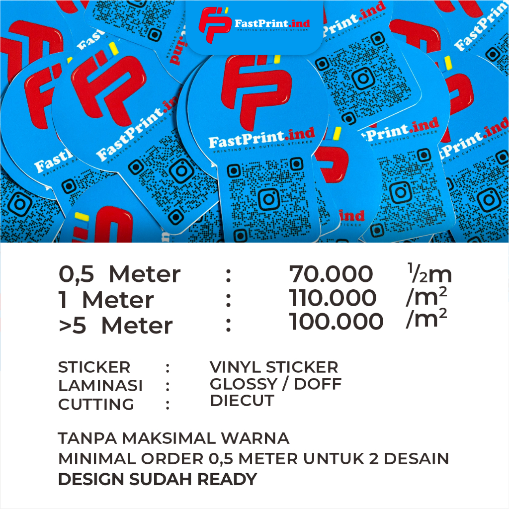 CETAK STICKER VINYL / STICKER VINYL METERAN / STICKER MURAH / STICKER INDOOR