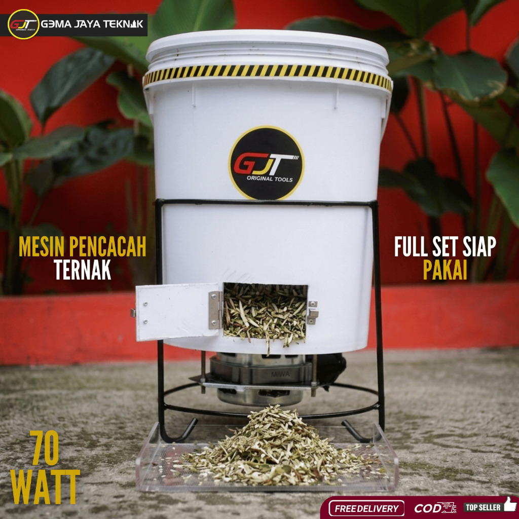 Mesin Pencacah Pakan Ternak & Rumput | Chopper Rumput Kompos Serbaguna Otomatis