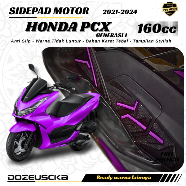 Sidepad Honda PCX 160 OLD Tahun 2020 - 2024 Pelindung Bordes Motor Bahan Karet Premium Aksesoris Mot