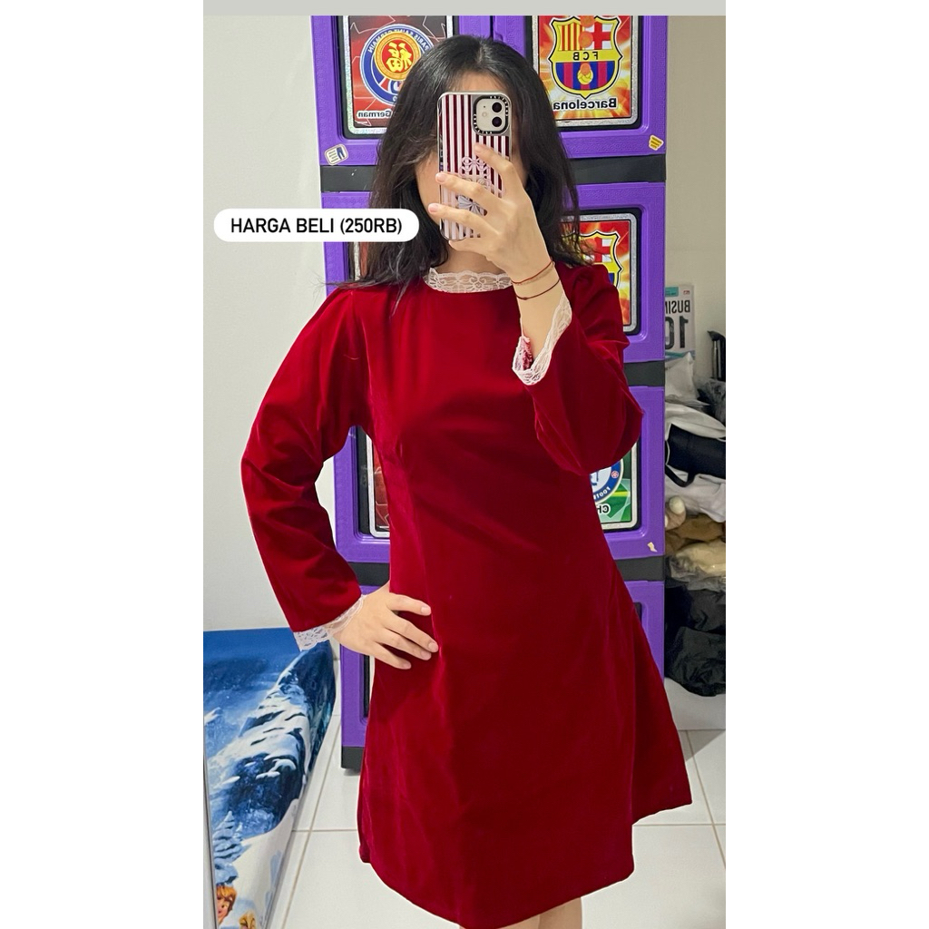 Dress Murah Cewek barang Preloved kode 002 1x pakai/ dress wanita