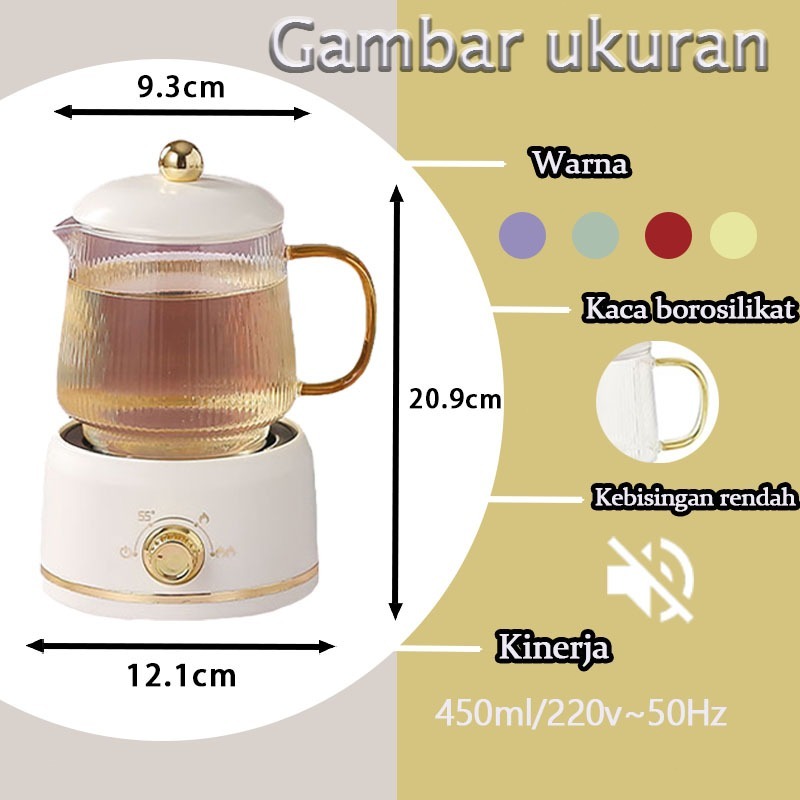 Teko Listrik Multifungsi Pemanas Air Listrik Portabel Kecil Untuk Cangkir Kamar Tidur Kantor