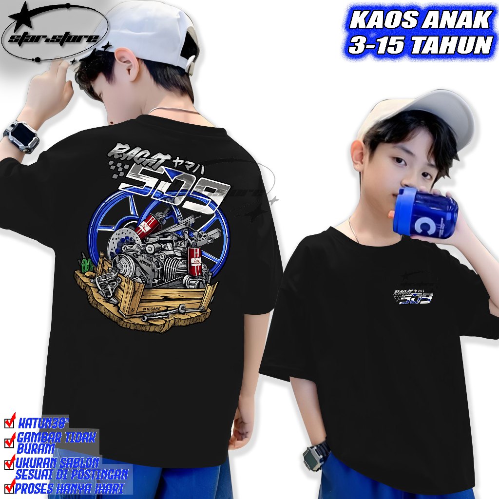Baju ANAK Kaos Atasan Pria Cowok Ragat Motor 5D9 Gank Yamaha Vega Rr Zr Racing Distro Original