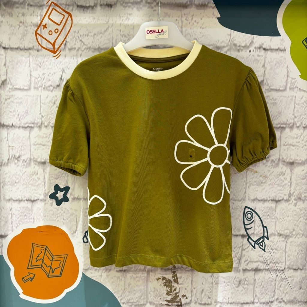 Osella kids Baju Anak Perempuan Kaos crop Original