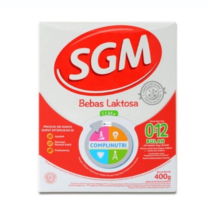 SGM LLM+ Bebas Laktosa Susu Formula 400 gram