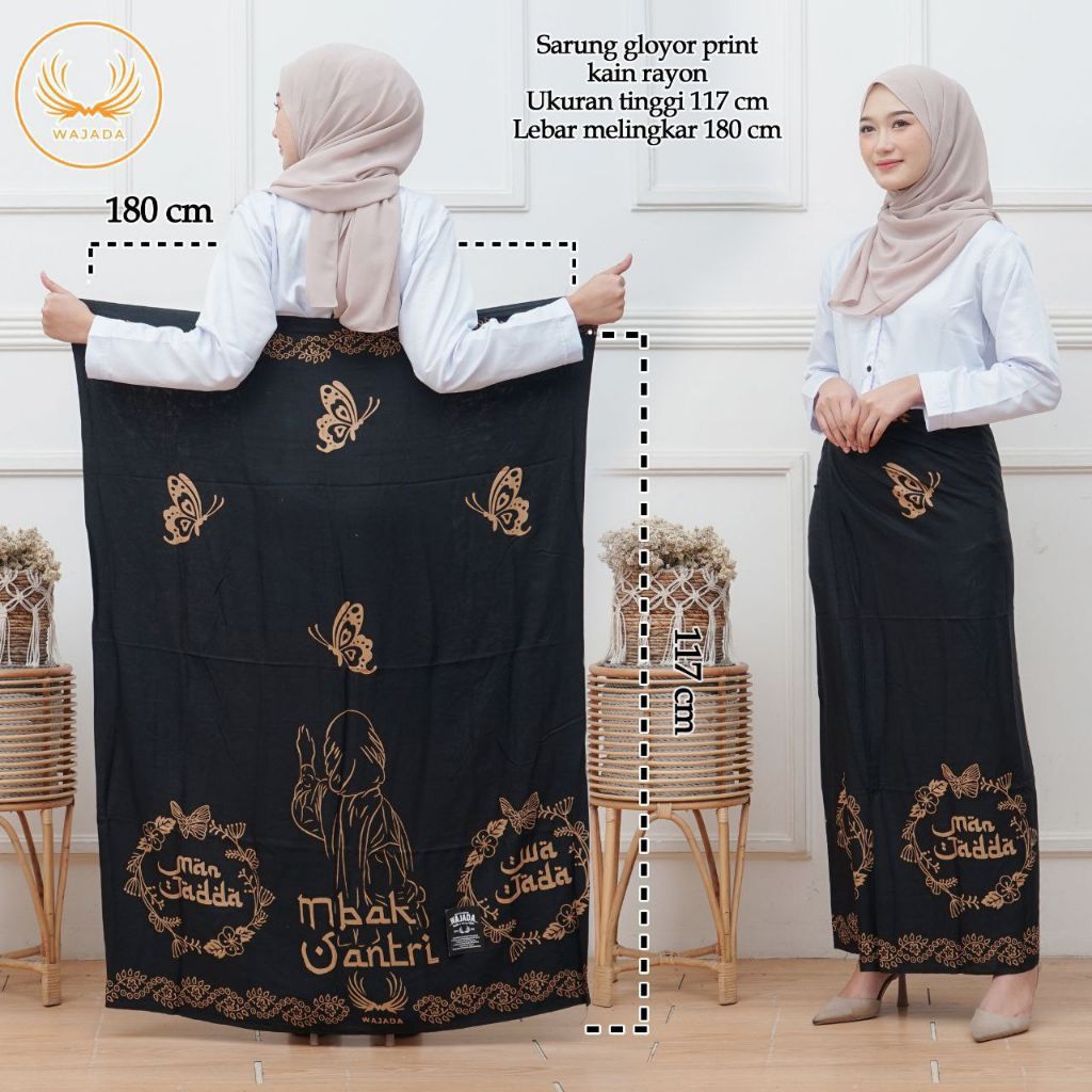 Sarung Santri Putri Goyor Adem | Motif Cantik & Lembut | Nyaman untuk Ngaji & Sholat | 30 Ribuan