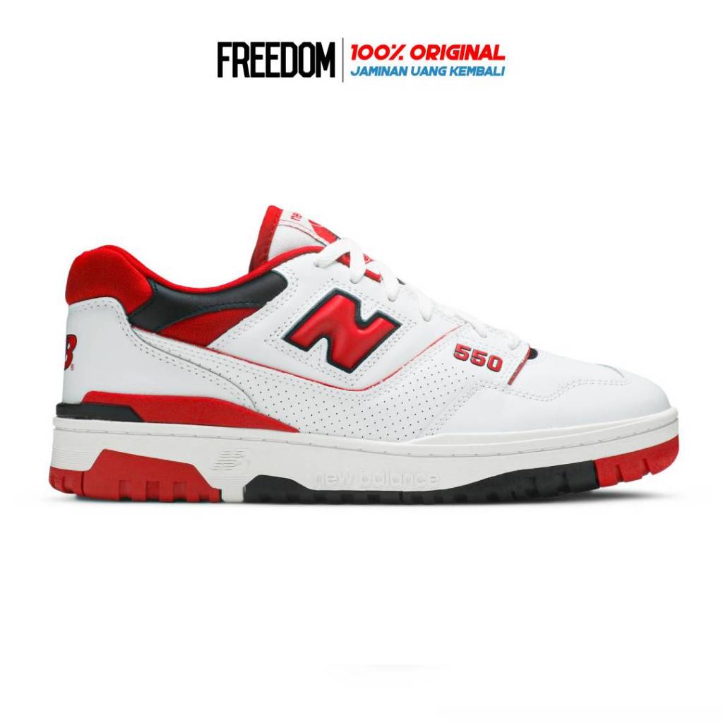 NB 550 White Red ORIGINAL RESMI Sepatu Unisex BB550SE1