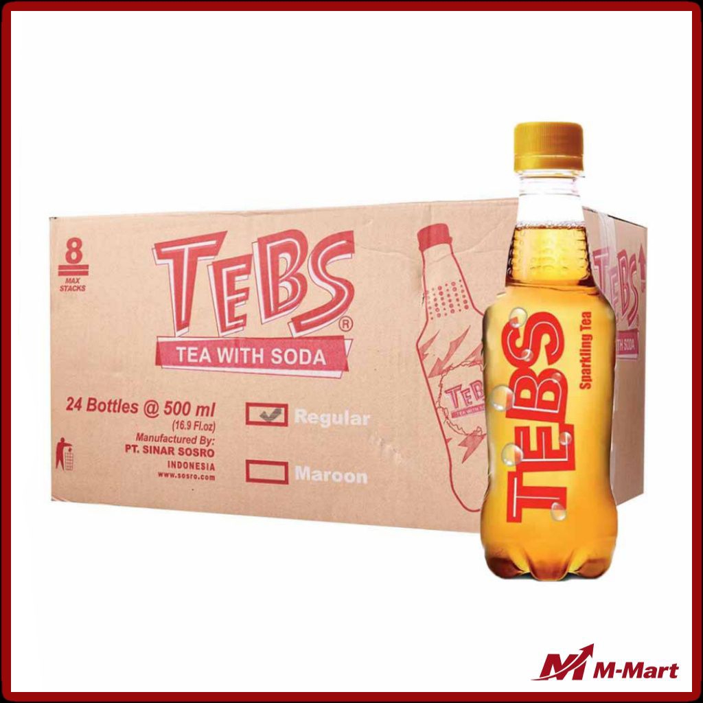 Tebs Sparkling Tea Botol 500 ml 1 Dus isi 24