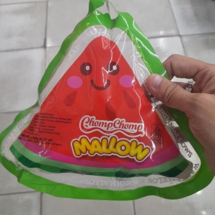 Chomp Chomp Mallow Marshmallow bentuk Semangka / Peony / Whoss