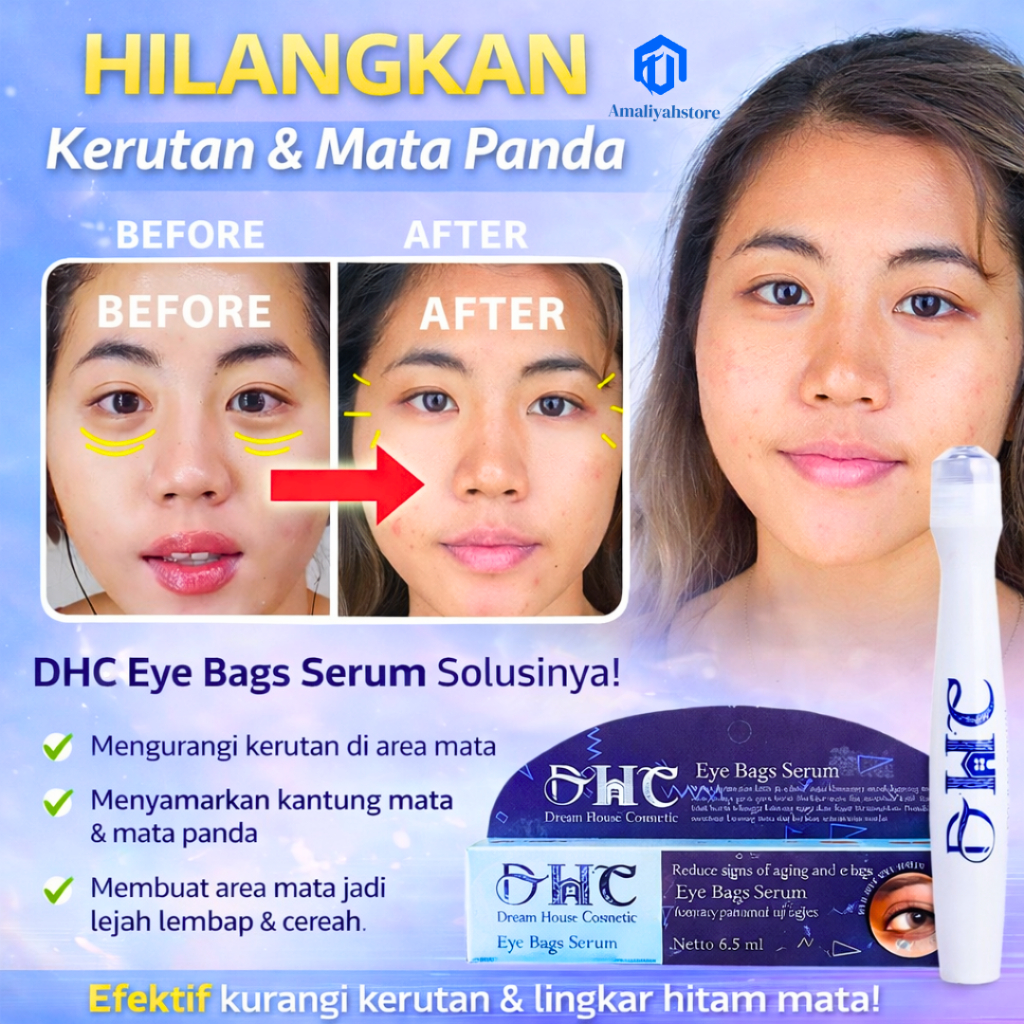 Dhc Eyelash Serum Bag Masker Penghilang Mata Panda  Cream Kantung Mata Hitam Kendur Wanita Dan Pria 