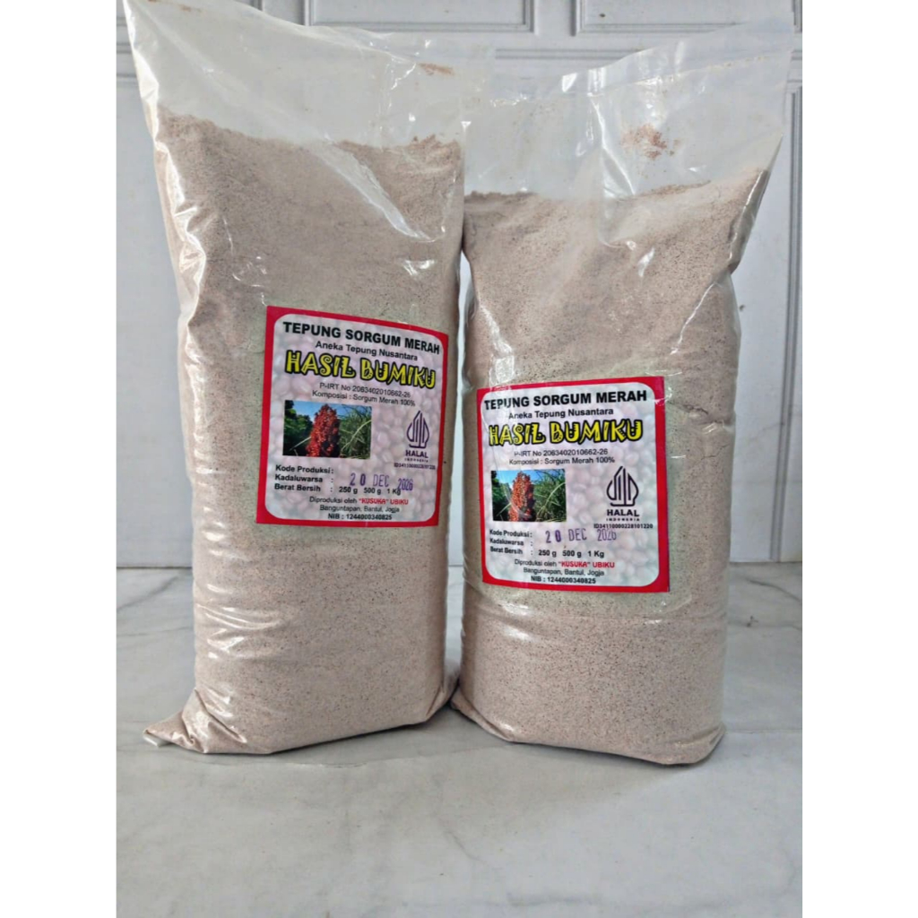 TEPUNG ORGANIK SORGUM  MERAH ORIGINAL 1KG