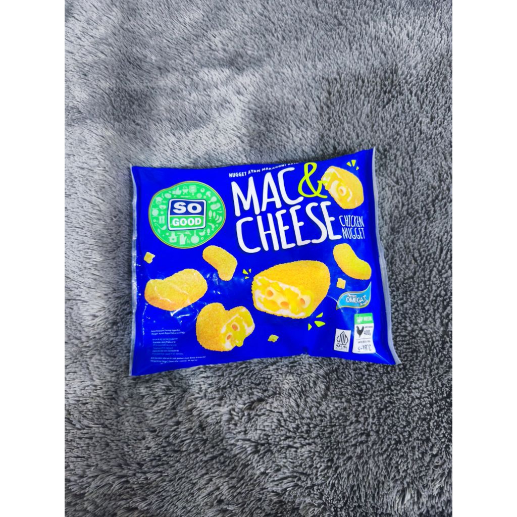 MAC & CHEESE CHIKEN NUGGET SO GOOD 400GR. NUGGET AYAM MAKRONI KEJU