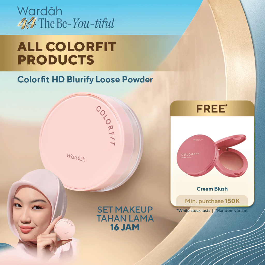 NEW WARDAH Loose Powder Colorfit HD Blurify Loose Powder - Bedak Tabur Tahan Lama 16 Jam Oil Control
