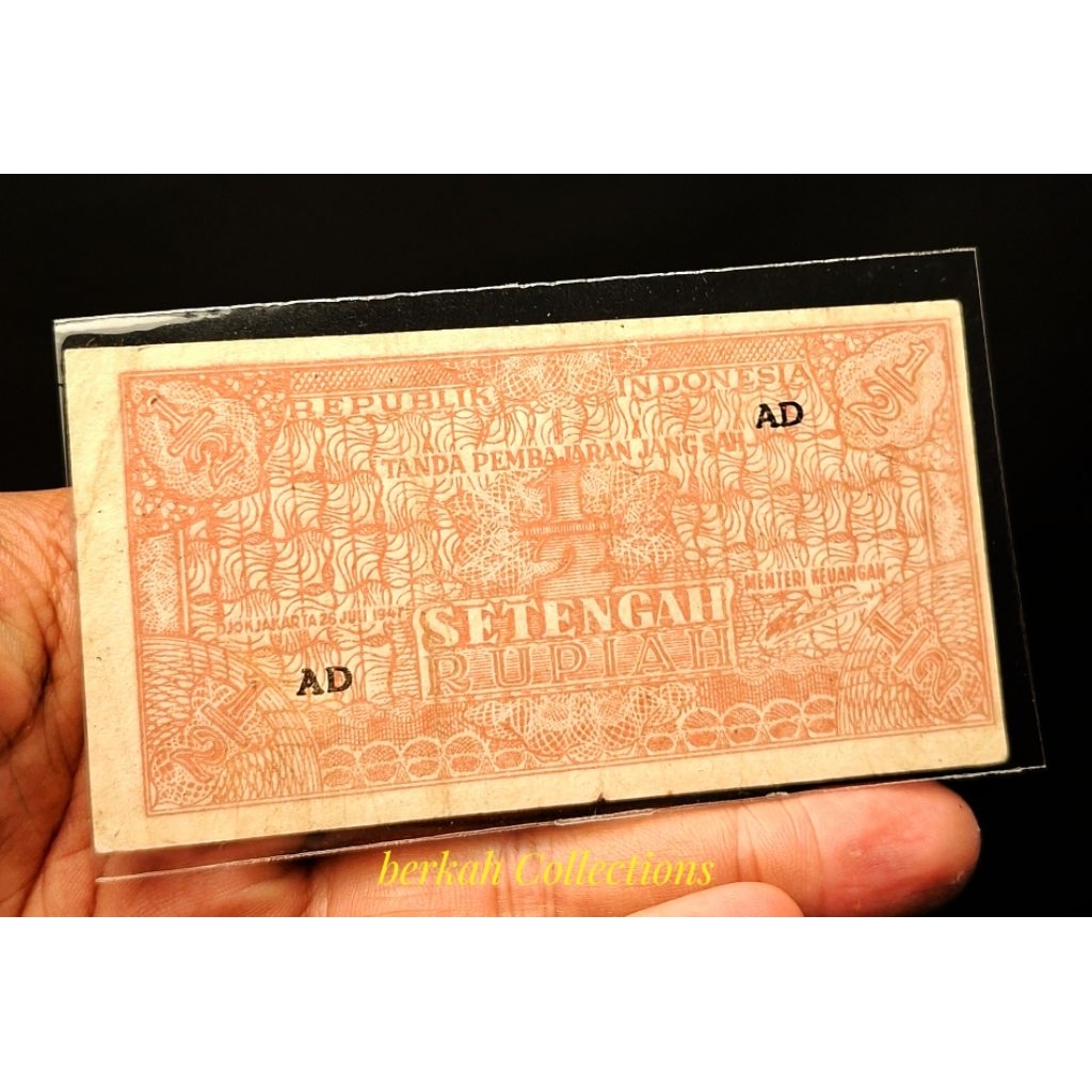 1/2 ori uang kuno setengah rupiah tahun 1947